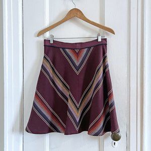 Anthropologie Vintage-Inspired A-Line Chevron Skirt